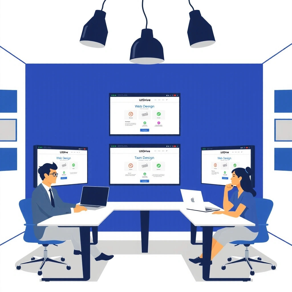 Professional web design consultation meeting