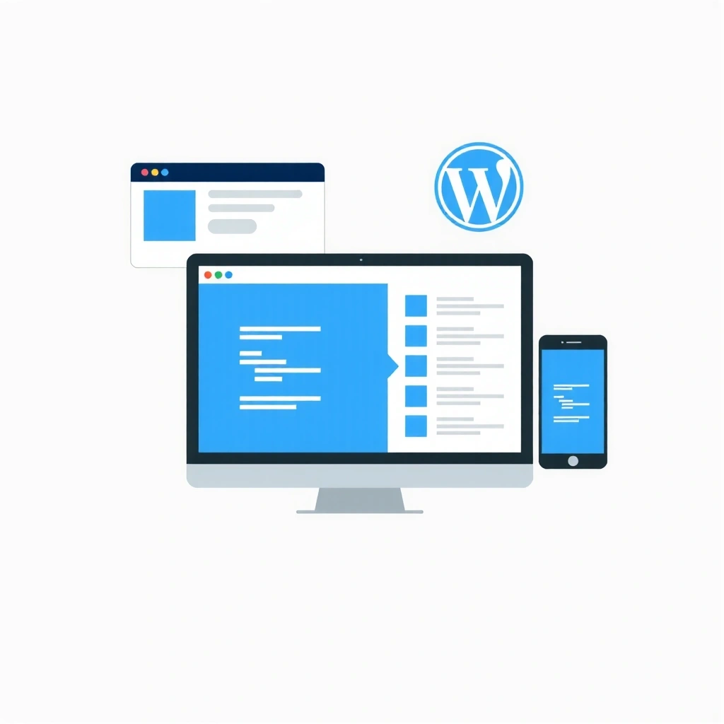 Web design and development service illustration