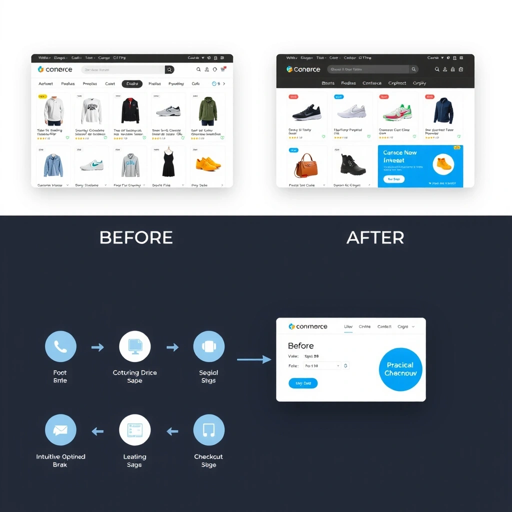 E-commerce Website Redesign - Before and After